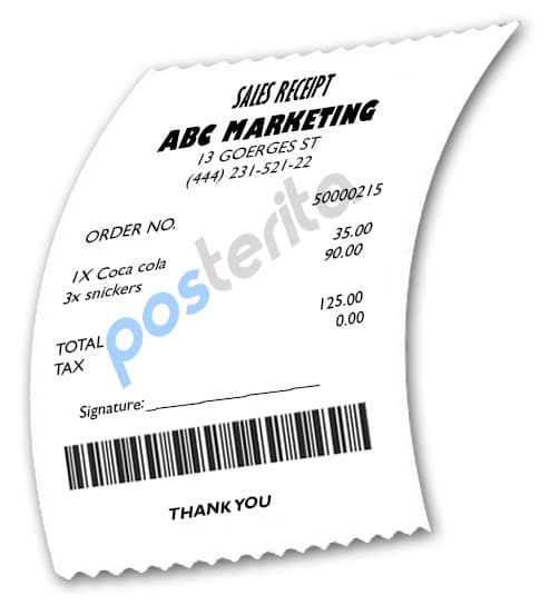 Posterita receipt