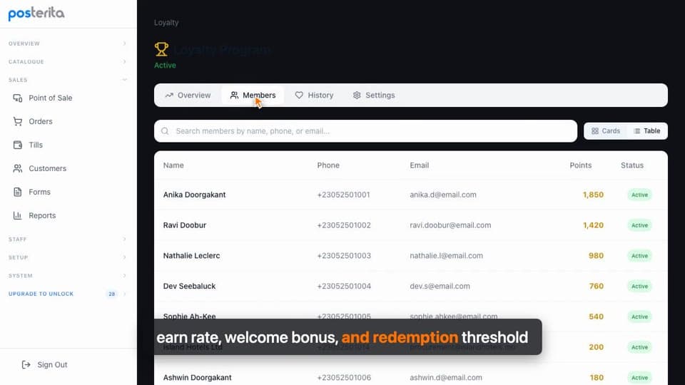 Loyalty rewards built in